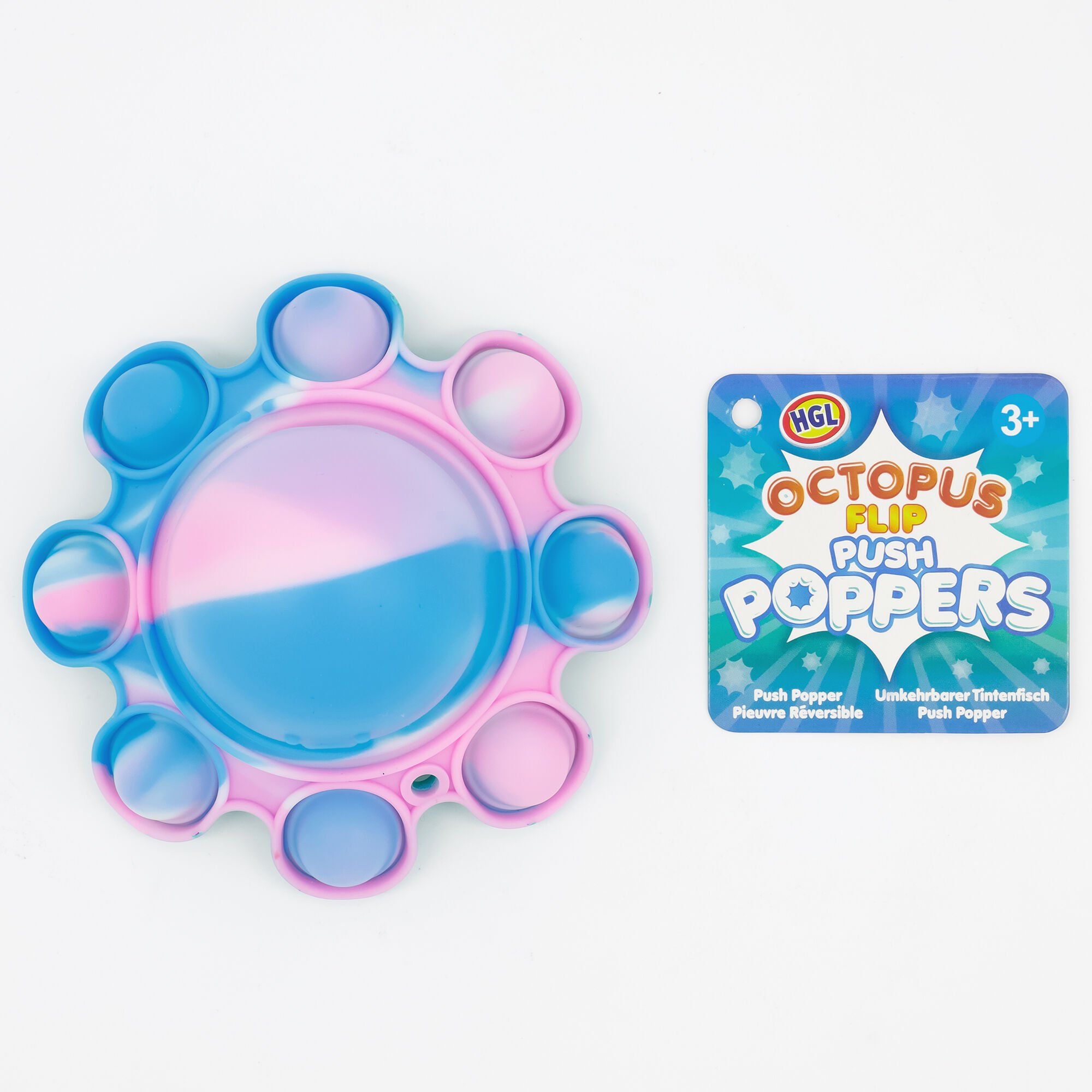 Octopus Flip Push Poppers Fidget Toy – Styles May Vary,