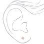 18ct Gold Plated Cubic Zirconia Medium Graduated Round Stud Earrings - 3 Pack,