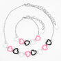 Claire&#39;s Club Silver Heart Link Jewelry Set - 2 Pack,