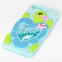 Turquoise Shaker Glitter Tessa the Turtle Silicone Phone Case - Fits Iphone 6/7/8/SE,