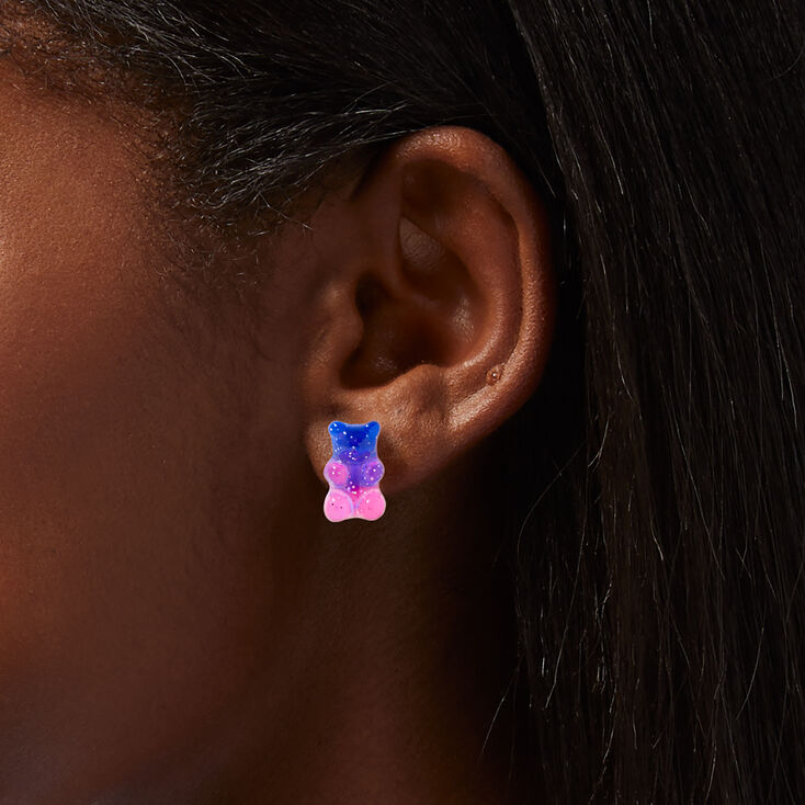 Colorblock Gummy Bear Clip-On Earrings,