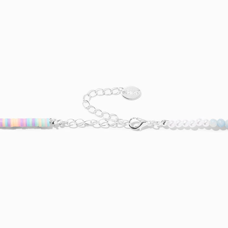 Blue Butterfly Mixed Beaded Choker Necklace,