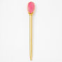 Pink Geode Topper Pen - Gold,