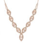 Rose Gold Evil Eye Rhinestone Statement Necklace,