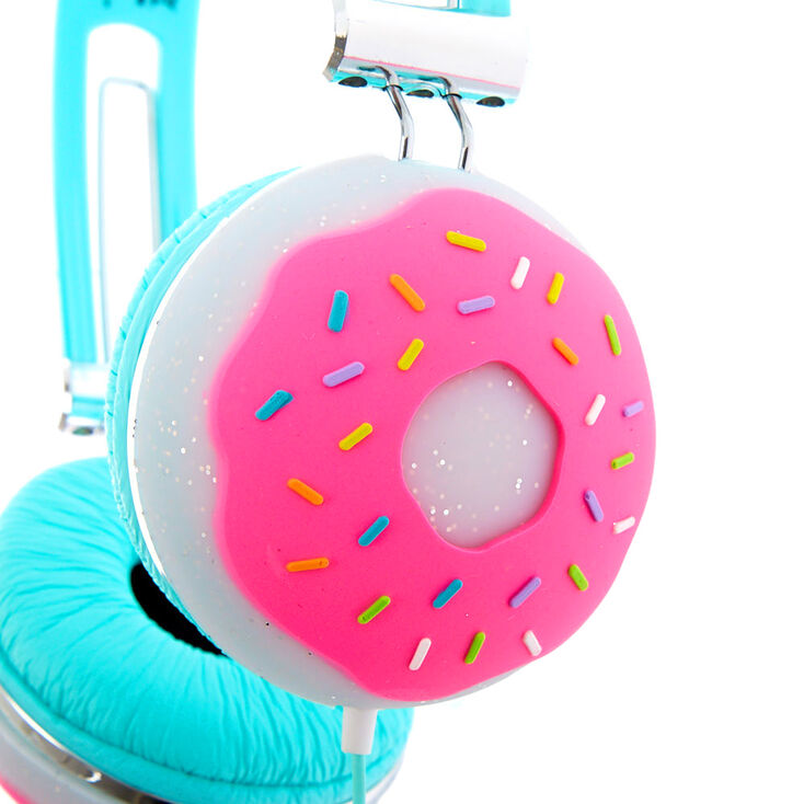 Glitter Donut Headphones - Turquoise,