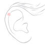 Boucles d&rsquo;oreilles vari&eacute;es pour piercing de cartilage fleurs et papillons 0,8&nbsp;mm couleur argent&eacute;e - Rose, lot de&nbsp;3,