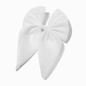 Claire&#39;s Club Special Occasion White Bow Hair Clip,