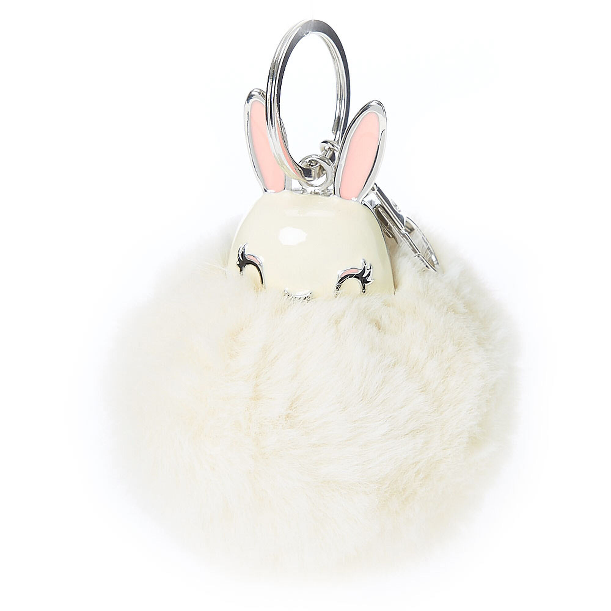 White Pom Pom Key Bunny | Claire's