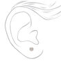 Sterling Silver Cubic Zirconia 5MM Rose Stud Earrings,