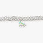 Claire&#39;s Club Tattoo Choker Necklace with Unicorn Charm - Silver,
