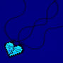 Best Friends Glow In The Dark Video Game Heart Split Pendant Necklaces - 2 Pack,