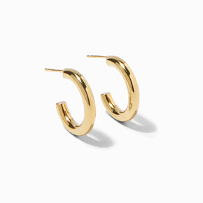 C LUXE by Claire&#39;s 18kt Gold Plated 18mm Thick Hoop Earrings,