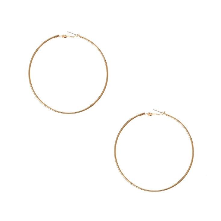 Gold-tone 70MM Hoop Earrings,