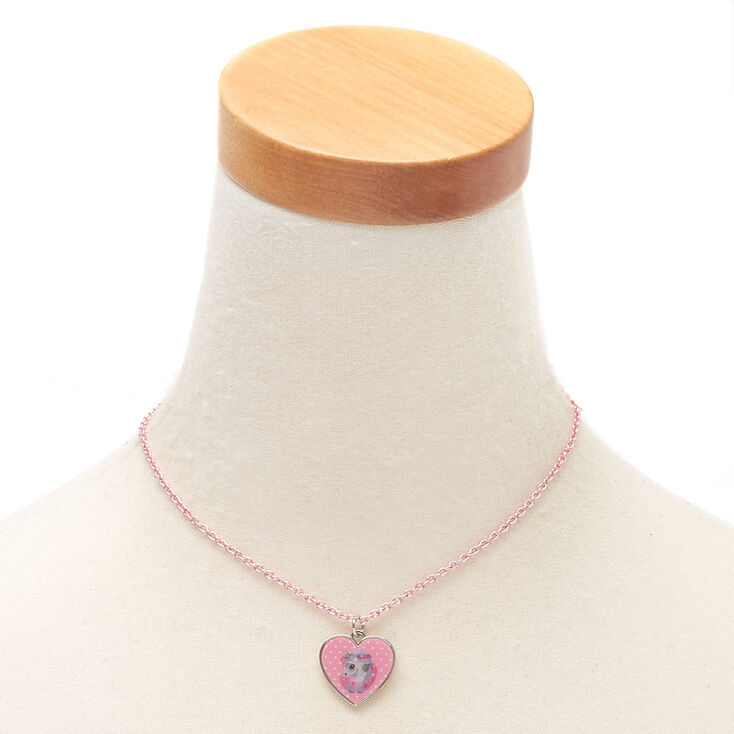 Claire&#39;s Club Holographic Heart Necklace,