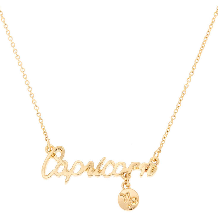 Claire's Collier à pendentif zodiaque doré Capricorne