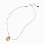 Gold-tone Pebble Pendant Necklace ,