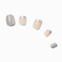 Silver Snowflake Coffin Press On Faux Nail Set - 24 Pack,