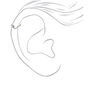 Silver Titanium 18G Heart Cartilage Hoop Earring,