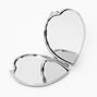 Miroir compact c&oelig;ur tie-dye arc-en-ciel,