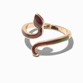 Gold-tone Snake Open Mood Ring,