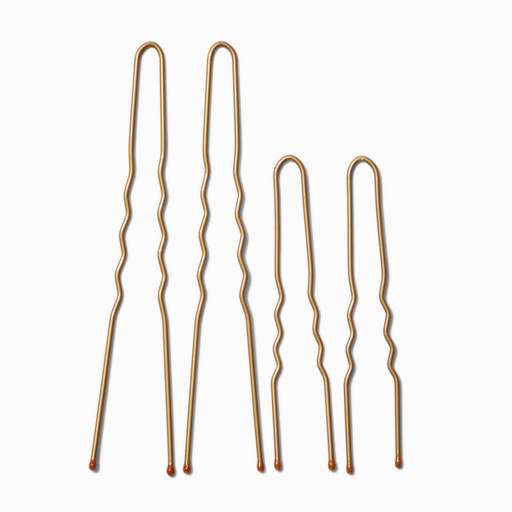 Hair Pins - Brown, 30 Pack,