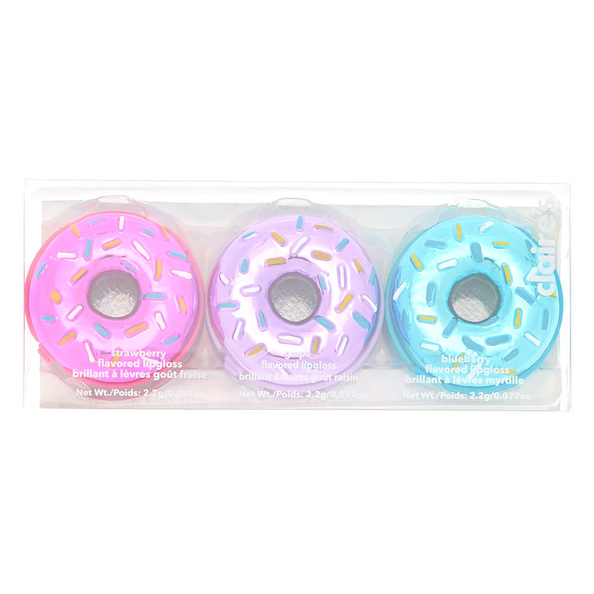 Flavored Donut Lip Gloss Set 3 Pack Claire S Us