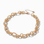 Gold-tone Twisted Rope Chain Necklace ,