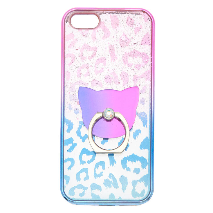 Ombre Leopard Ring Holder Phone Case - Fits iPhone&reg; 5/5S,