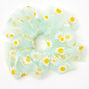 Giant Sheer Mesh Daisy Hair Scrunchie - Mint,