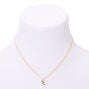 Gold Striped Initial Pendant Necklace - X,