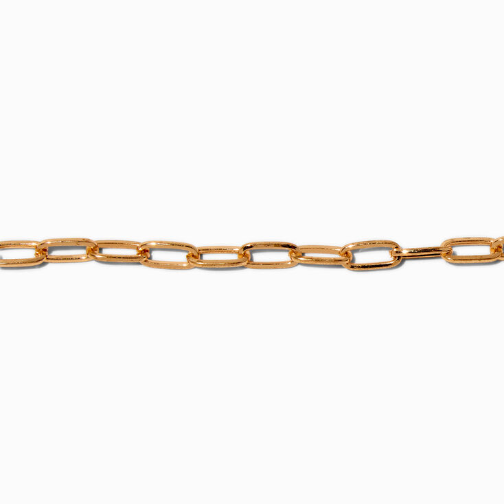 T H E M E x Claire&#39;s Gold-tone Paperclip Chain Bracelet,