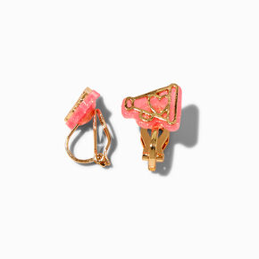 Cheerleader Megaphone Clip-On Stud Earrings,