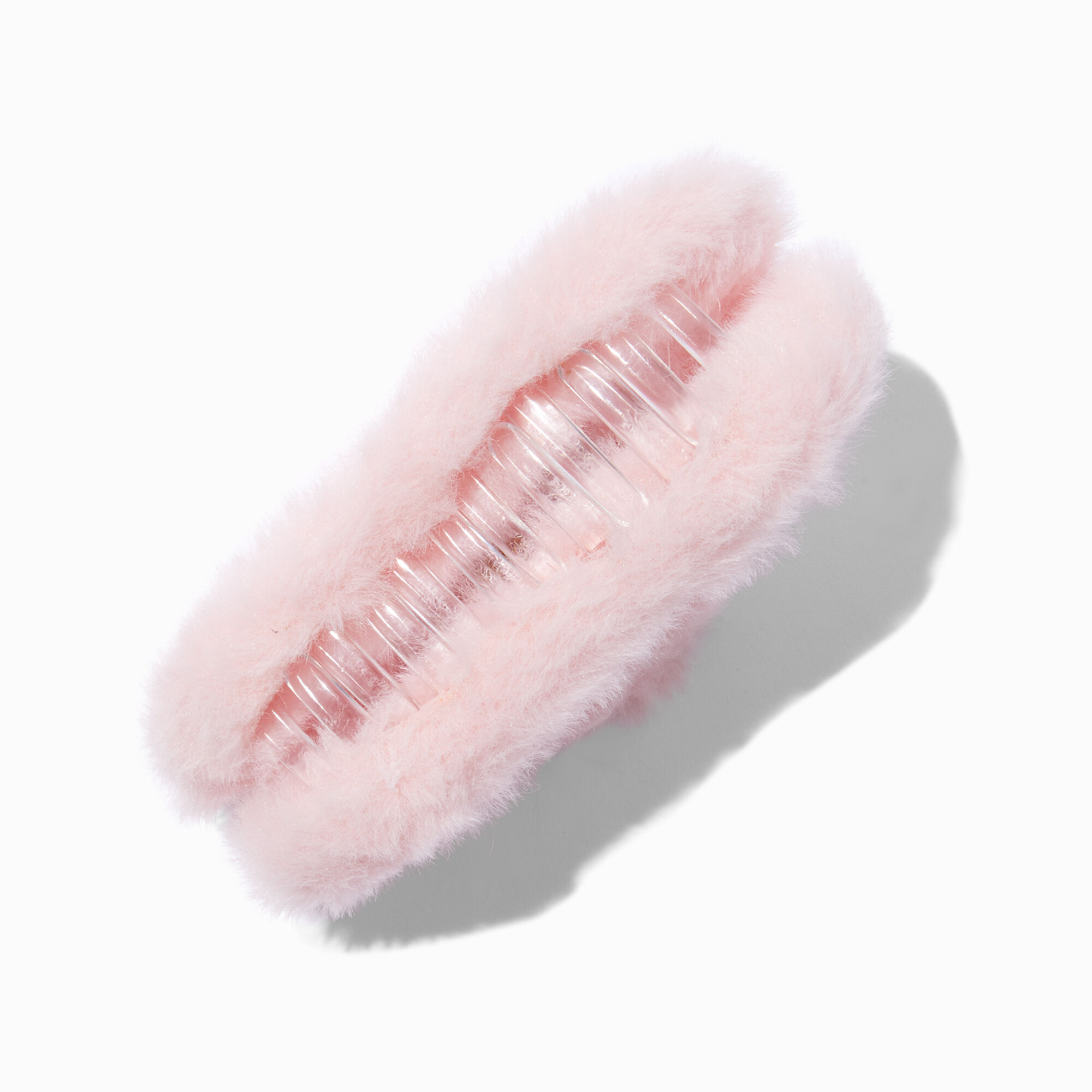 Furry Blush Pink Medium Hair Claw,
