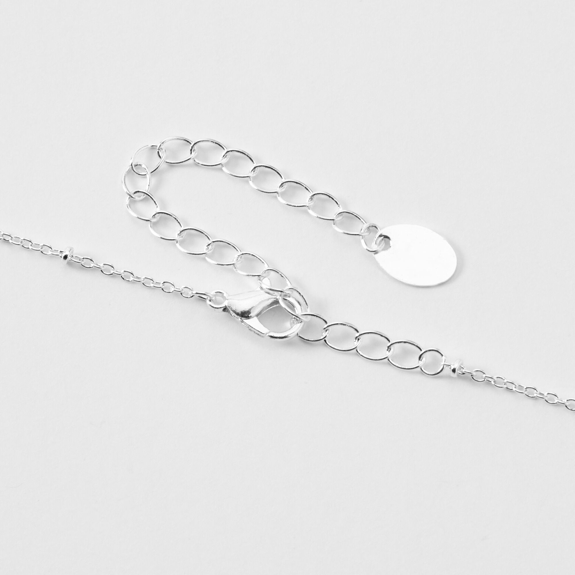 Silver Embellished Initial Coral & Turquoise Pendant Necklace - M,