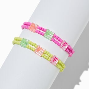 Best Friends Neon Beaded &#39;&#39;BFF&#39;&#39; Stretch Bracelets - 2 Pack ,