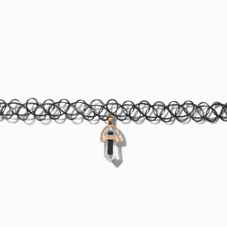 Mystical Gem Mood Pendant Tattoo Choker Necklace,