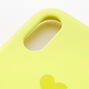 Coque de portable c&oelig;ur jaune fluo - Compatible avec iPhone&reg; XR,