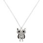 Silver Owl Pendant Necklace,