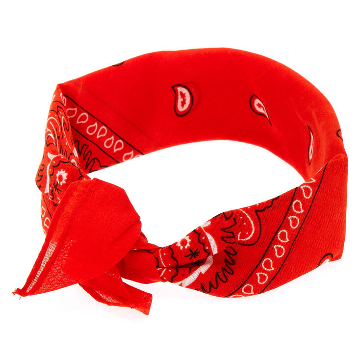 Claire's Bandeau rouge imprimé bandana