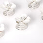 Poppy Flowers Hair Spinners - White, 6 Pack,
