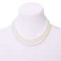 Collier multi-rangs en perles d&#39;imitation,