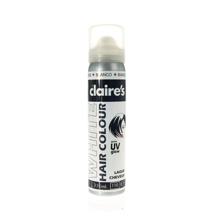 Claire's Spray colorant pour cheveux blanc brillance UV