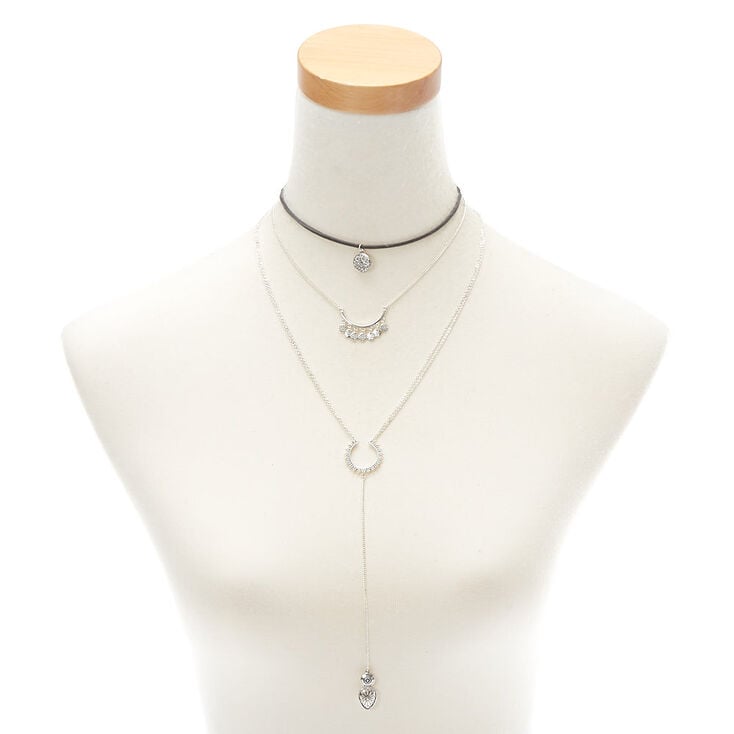 Claire's Collier multi-rangs rêves bohème couleur argenté