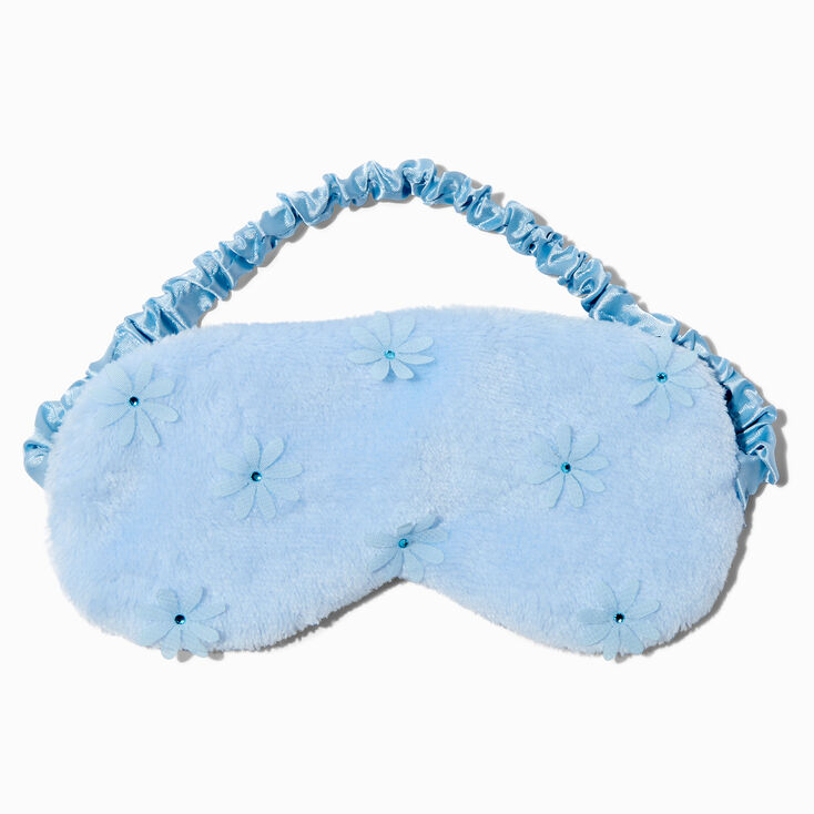 Masque de sommeil floral bleu,