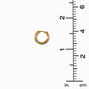 C LUXE by Claire&#39;s 18k Yellow Gold Plated Cubic Zirconia 2MM Stud &amp; 8MM Hoop Earrings - 2 Pack,