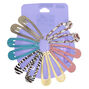 Textured Animal Print Snap Hair Clips - 12 Pack,