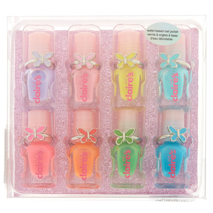 Lot De 8 Bagues Papillons Et Vernis A Ongles Du Claire S Club