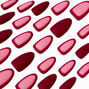 Red Outline Long Almond Vegan Faux Nail Set - 24 Pack,