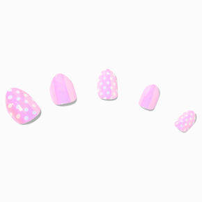 Pink Polka Dot Stiletto Press On Vegan Faux Nail Set &#40;24 Pack&#41;,