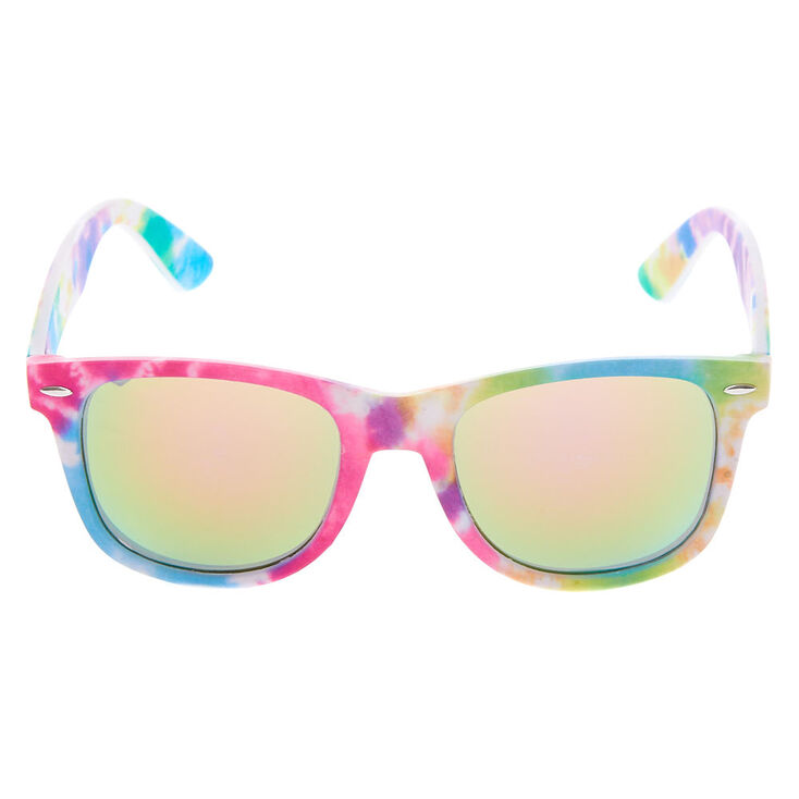 Pastel Rainbow Tie Dye Retro Sunglasses,